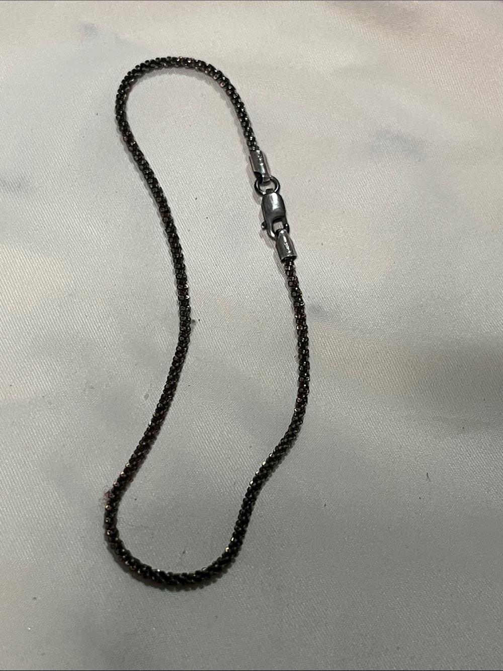 Classic Black Rope Chain Bracelet with Lobster Clasp